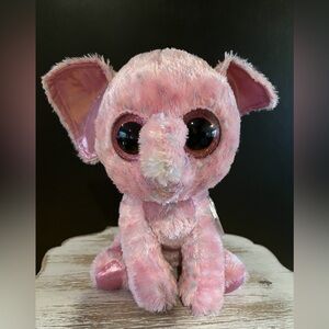 Ty Beanie Boos Adorable Pink Confetti Elephant Plush Toy